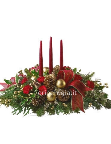 Composizione natalizia allungata