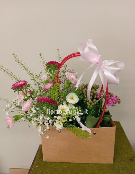 Borsetta fiori e pianta
